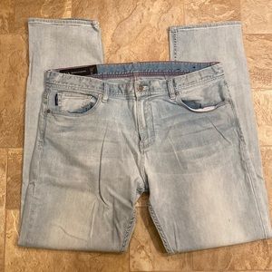 Armani Exchange Mens Light Blue Jeans